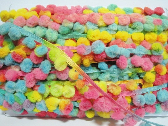 trim pom rainbow pom Rainbow pom pom trim, pom pom, pom pom pom yellow pom trim, Blue