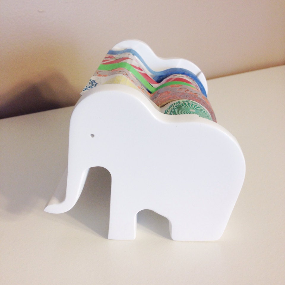 White Elephant Washi Tape Dispenser Tape by SilentPoetryArts