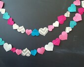SALE Chevron and Felt Heart Garland Il_170x135