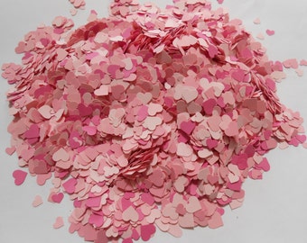10,000 Mini Confetti Hearts. In PINKS. Weddings, Showers, Decorations. ANY COLOR Available.