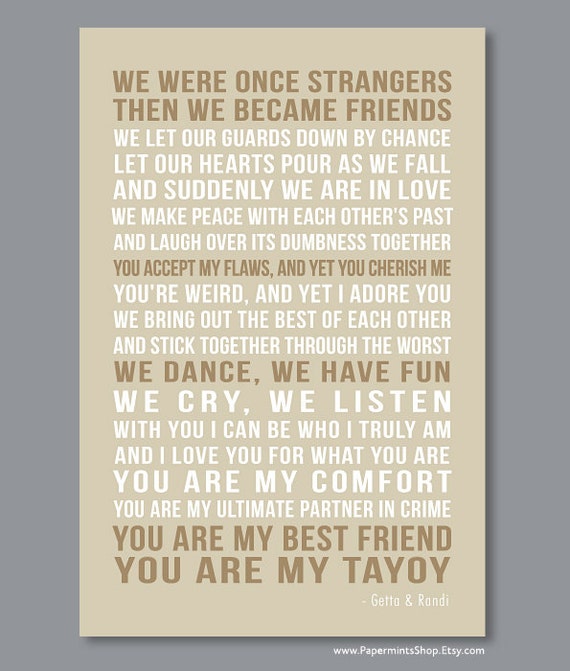 Custom Quote Poster Subway Art Print Poem Inspirational