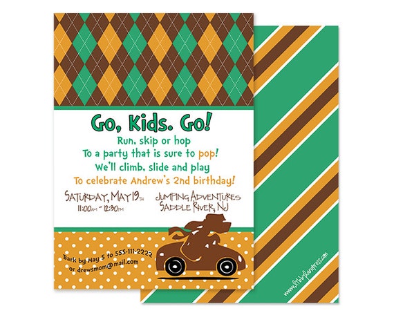 Go Dog Go Birthday Invitations 2