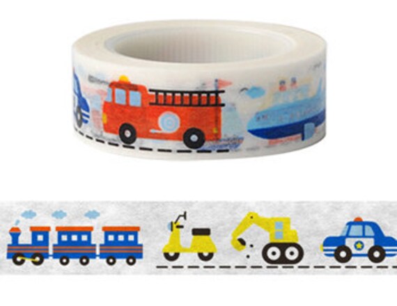 Japanese Washi Masking Tape _ kids_Transport, car, train _ Forfun tape