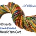 Metallic Rainbow Yarn - Irridescent Hand Dyed Wool Yarn-Cord - 60 yard - for Felting, Hair Bows, Tapestry Yarn, Gift Wrap, Scrapbooking