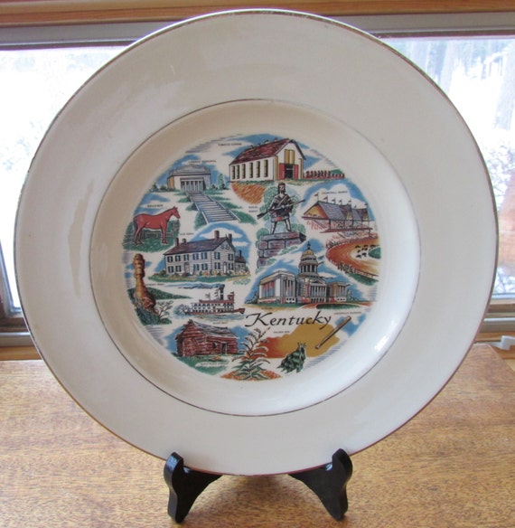 Vintage Kentucky Souvenir Plate