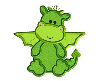 Dragon Applique Machine Embroidery Design-INSTANT DOWNLOAD