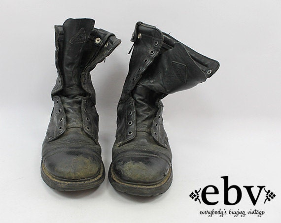Vintage 90s Grunge Leather Combat Boots Men's Combat Boots