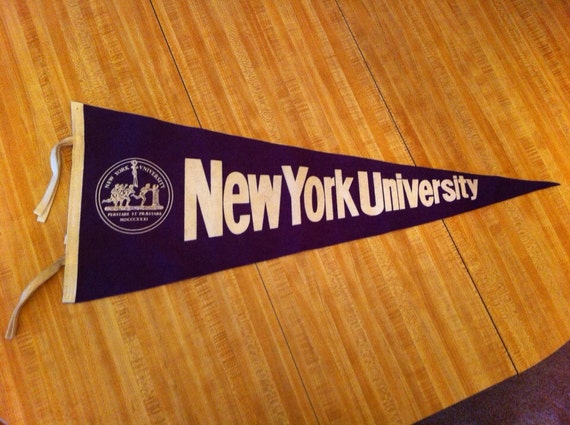 New York University Vintage Felt Pennant