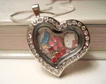 Kitty Floating Locket, memory locke t, memorial locket ...