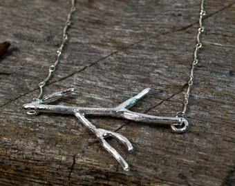 Twig Necklace - Silver Twig Necklace - Gold Twig Necklace - Silver Branch Necklace - Nature Inspired Necklace