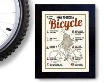 Vintage bike poster | Etsy