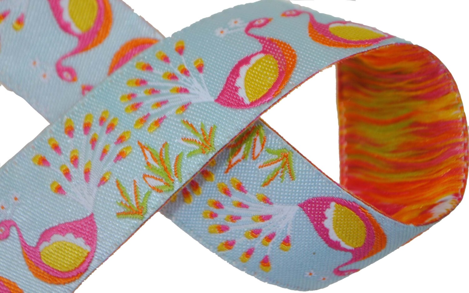 Peacocks Jacquard Trim 7/8 inch (22mm) wide from SuperbSupplies on Etsy