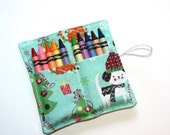 Crayon Rolls, Dog and Cat Christmas holds up to 10 Crayons. Crayon Roll Party Favors, Glittery puppies and kitties Il_170x135