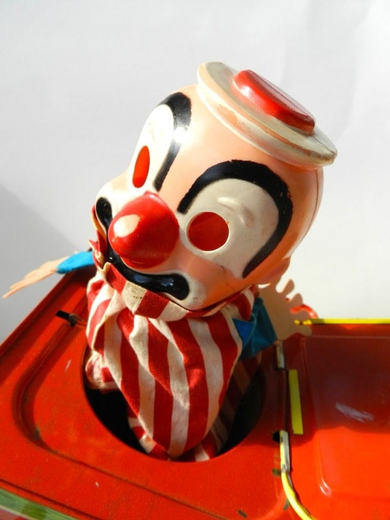 scary clown jack in the box toy