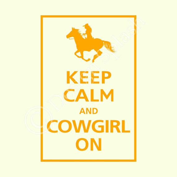 Keep Calm And Cowgirl On Vinyl Wall Decal Wall Art Sticker