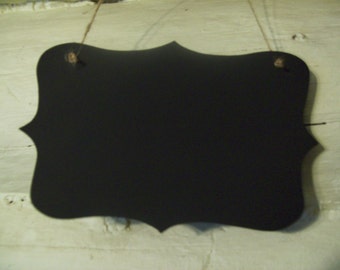 Fancy Hanging Chalkboard Sign Welcome Wedding Prop 8" Wide 5 1/2" Long Chalk (Includes )
