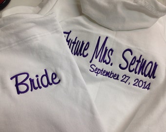 Bridal Party Tracksuit 2pcs. track suit Future Mrs. ...Matron of Honor, Bridesmaid, Flower Girl Gift