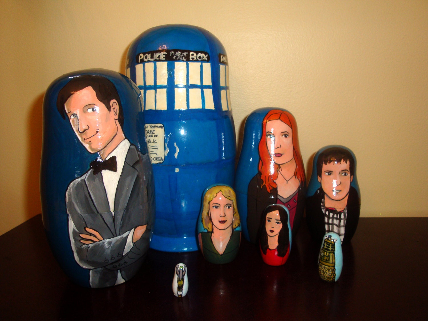 Set Of Eight Doctor Who Nesting Dolls
