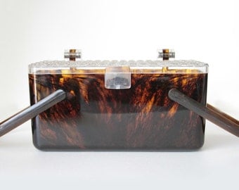Tortoise Shell Lucite Purse