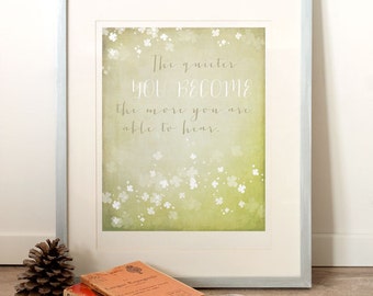 Quote ART PRINT, inspirational art, wall decor, typography ...