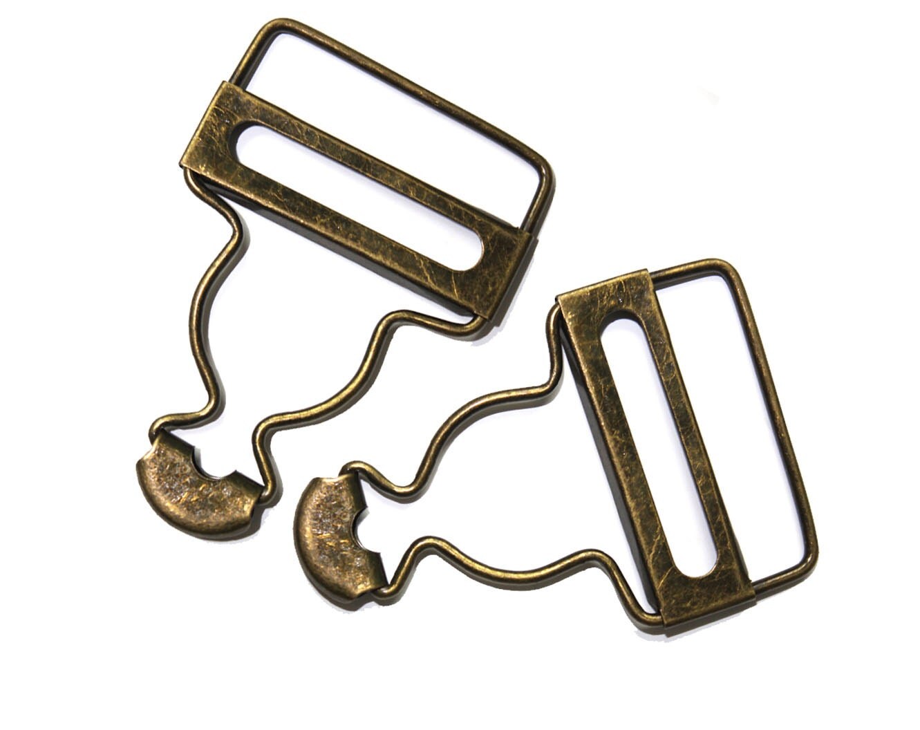 2 Bronze Fastener Overall Clip Suspender Buckle Strap by KBazaar