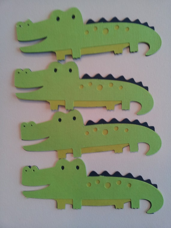 set of 4 alligator Die Cuts