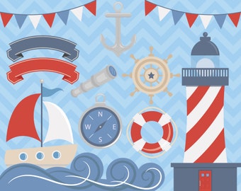 60% OFF SALE Nautical Clipart, Sea Clipart, Ocean Clipart, Boat Clipart, Nautical Clipart, Sailor Clipart, Anchor Clipart, Anchor Clip Art