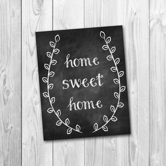 Items similar to Home sweet home, chalkboard art, chalkboard sign
