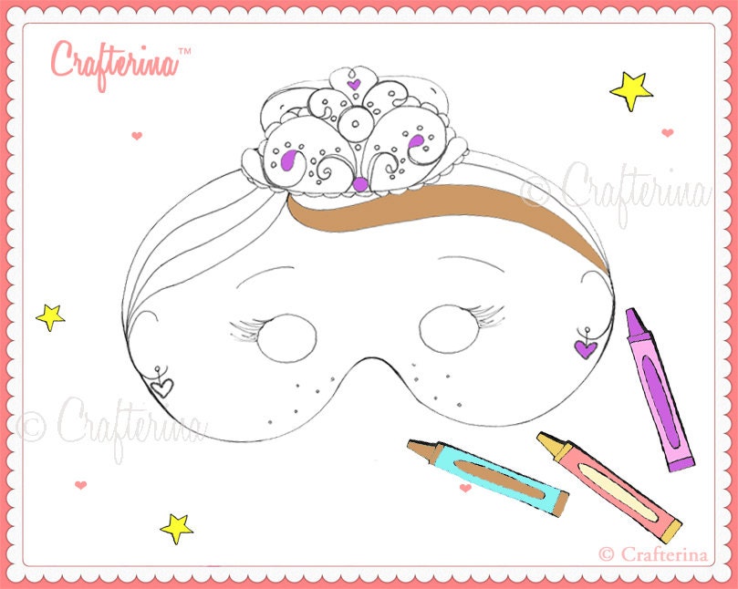Printable Color and Create Sugarplum Fairy Mask Kit by Crafterina