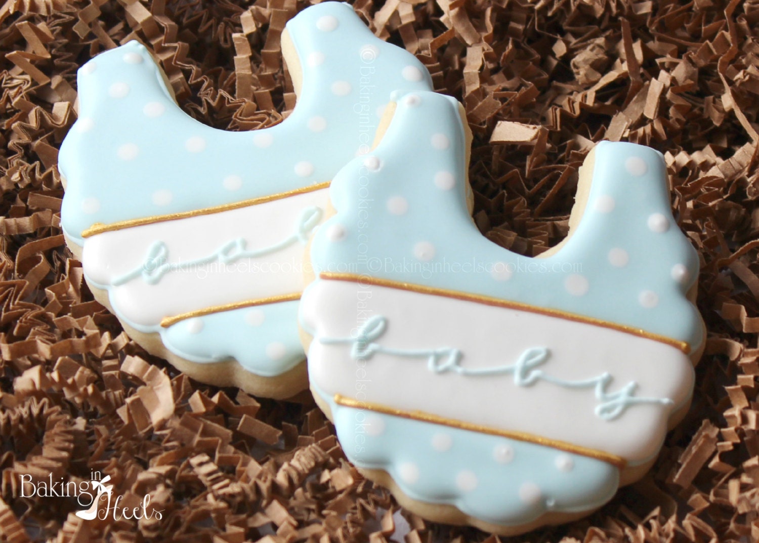 Baby Bib Cookies Baby Shower Cookies It's A Boy