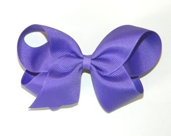Bright Purple Large Hair Bow