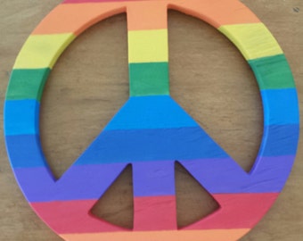 Popular items for wooden peace sign on Etsy