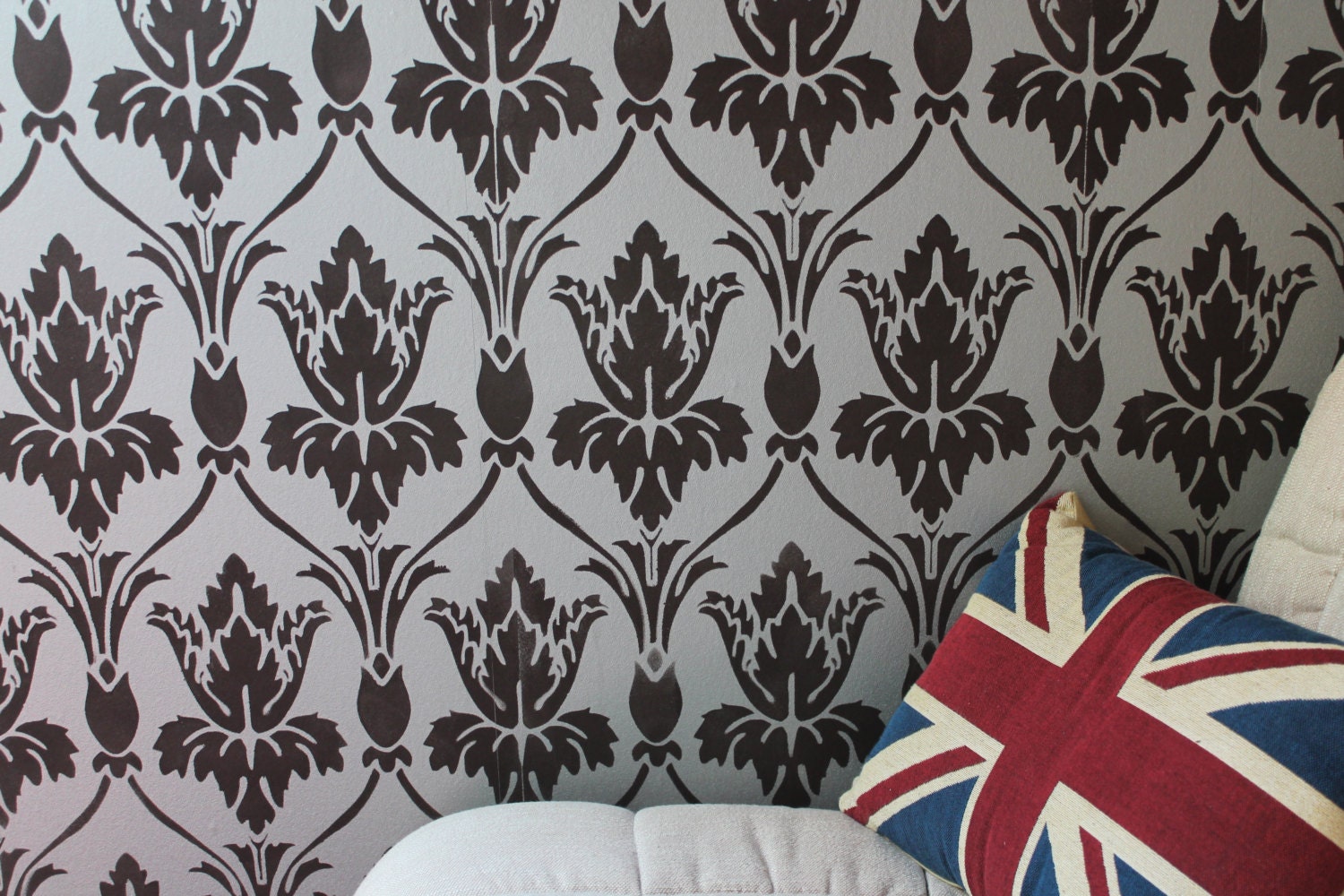 Sherlock Holmes Damask Allover Decorative Stencil from TV