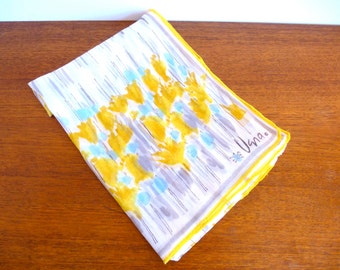 Vintage Vera Neumann Yellow Chiffon Scarf