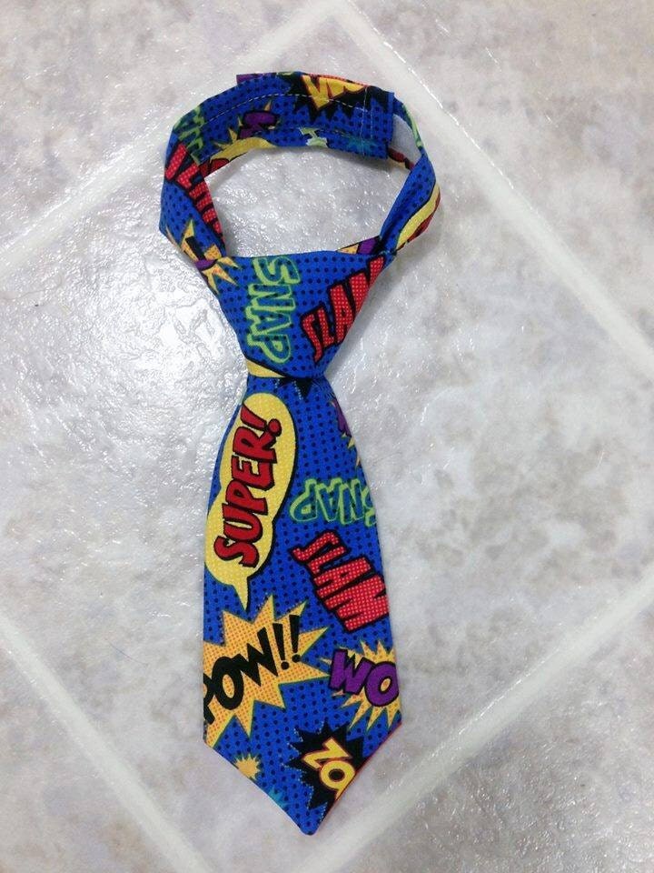 Neck Tie and Red Suspenders Set. Comic by SewEcstaticBoutique