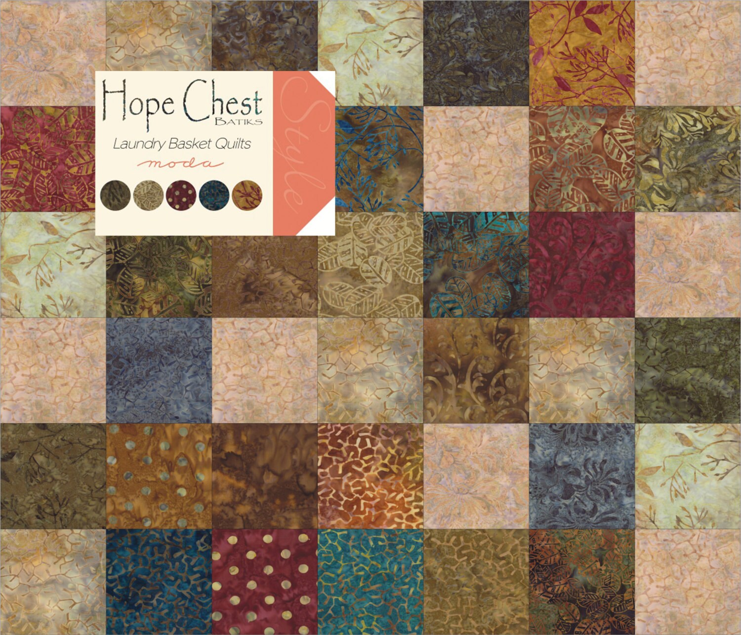 Hope Chest Batiks Charm Pack Moda Fabrics 40 5 Fabric