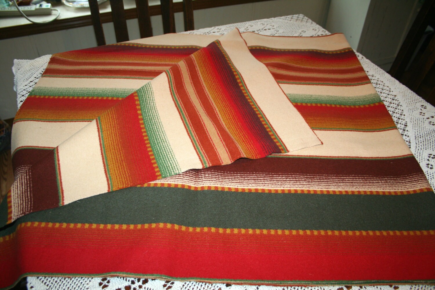 Pendleton Wool  Indian  Blanket Remnant by YellowBirdTreasures
