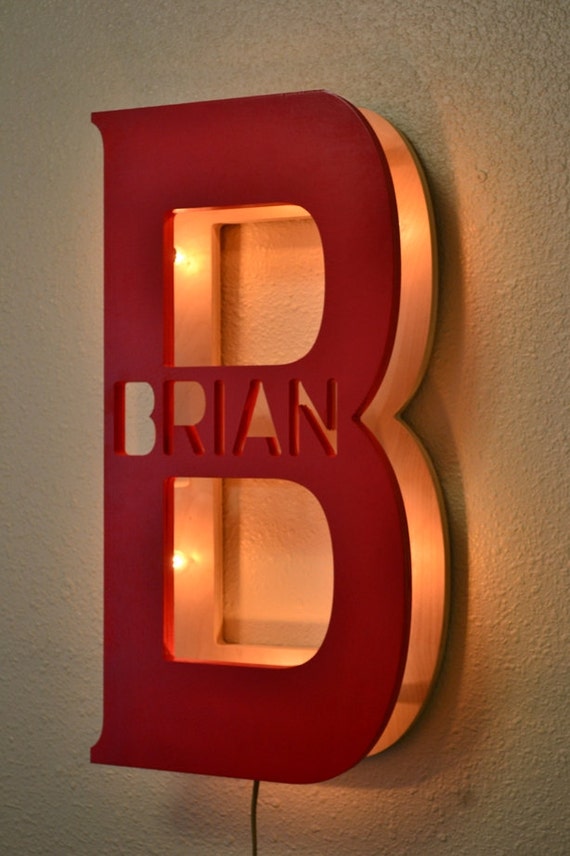 Personalized Name Light Marquee Lights Kids Bedroom Lamp