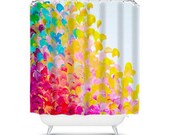 CREATION IN COLOR Fine Art Painting Shower Curtain Washable Floral Home Decor Colorful Rainbow Cheerful Ocean Waves Modern Style Bathroom CREATION IN COLOR Fine Art Painting Shower Curtain Washable Floral Home Decor Colorful Rainbow Cheerful Ocean Waves Modern Style Bathroom