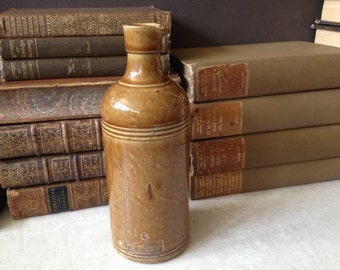 1870s Stoneware Ink Bottle French Master, Encre Japonaise, N Antoine and Fils