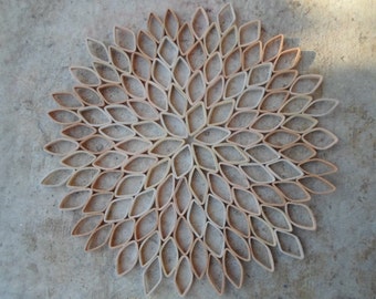 Dahlia wall decoration Paper wall hanging Trendy wall art Large round wall decor