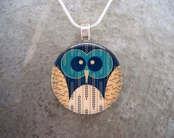 Owl Jewelry - Glass Pendant Necklace - Owl 4 - PRE-ORDER