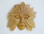 Green Woman Sculpture Hand Carved Wall Decor Mother Nature  Birthday Anniversary Christmas Gift Member of Woodcarvers of Etsy, FREE SHIPPING