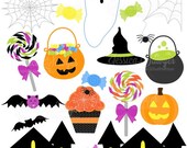50% OFF - INSTANT DOWNLOAD, halloween fun clipart, trick or treat clip art, for commercial use, personal use, invitations, digital scrapbook Il_170x135