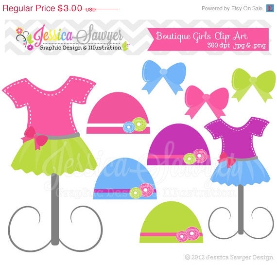 50% OFF - INSTANT DOWNLOAD, boutique girl clipart, tutu clip art, commercial use, bow graphic, crochet hat image for etsy banners, graphic Il_570xn