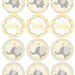 Yellow Elephant Baby Shower Printable Circle Tags PDF