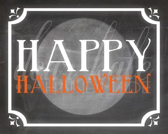 items-similar-to-happy-halloween-chalkboard-print-on-etsy