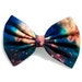 Green Galaxy Printed Hair Bow
