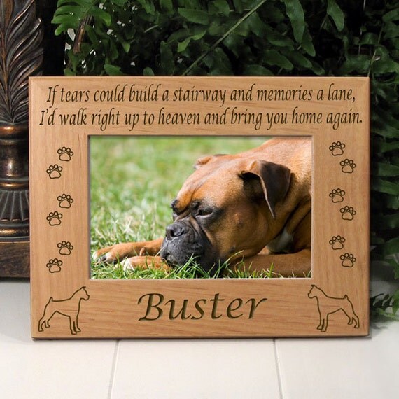 Boxer Dog Memorial Frame If Tears Could Build A Stairway