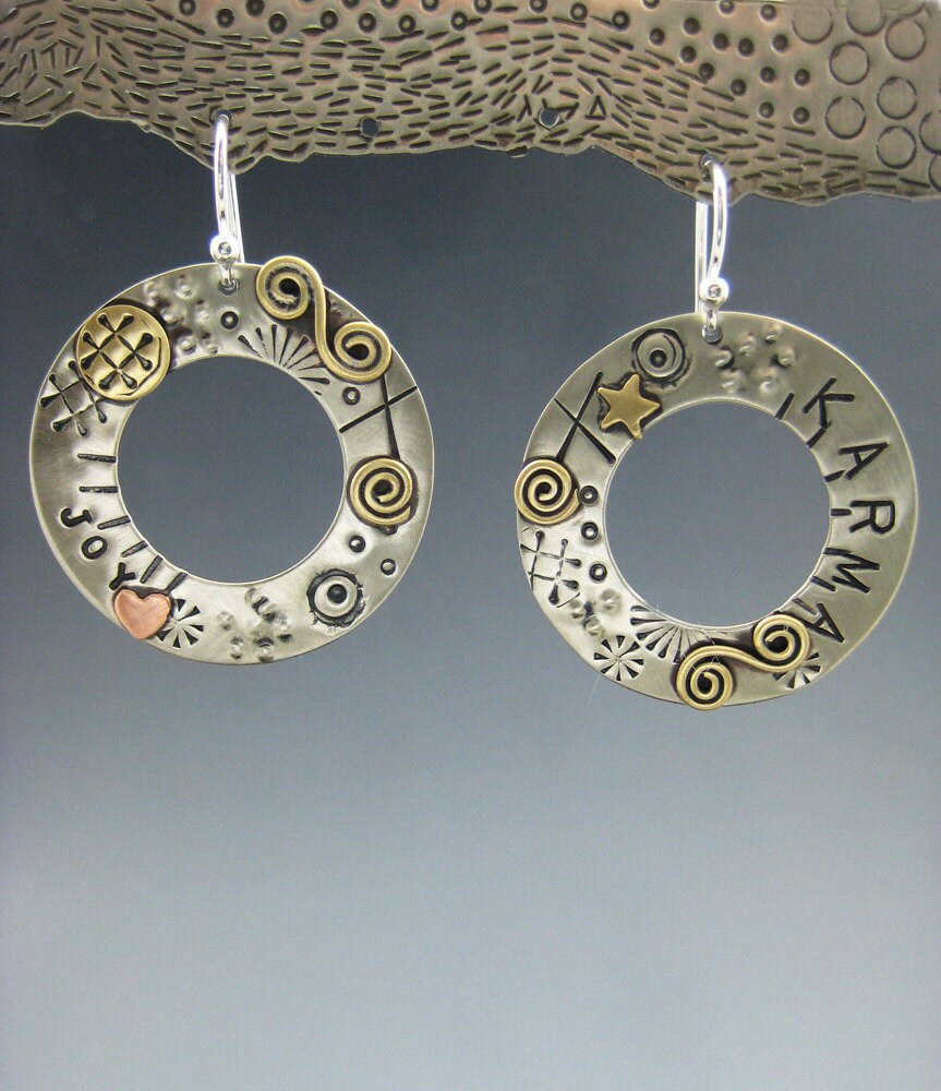 Inspirational Words Hoop Earrings Inspirational Jewelry